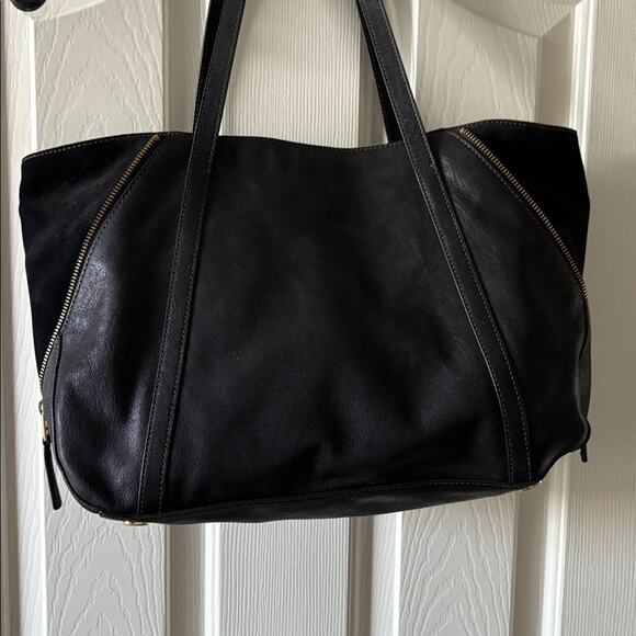 Fossil EUC Gwen Large Black Leather Tote Bag - Picture 3 of 9